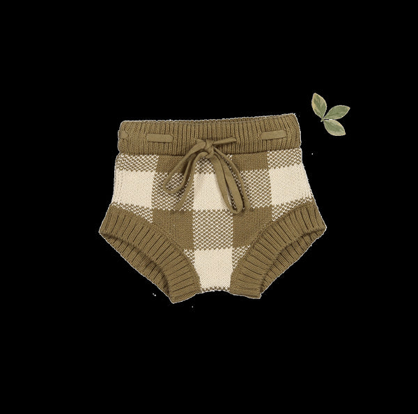 the-gingham-knit-bloomer-golden Lovely Littles - Sophia's StyleKnit Bloomer-1